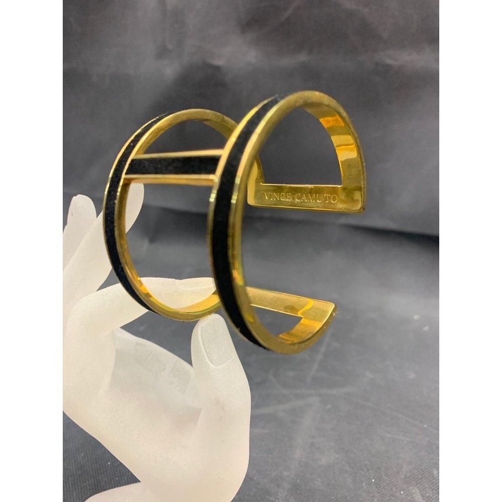 Vince Camuto Cuff Black & Gold Tone